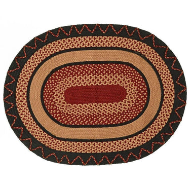 Zig Zag Oval Braided Rug 2.6' x 3.5' Park Designs - The Fox Decor